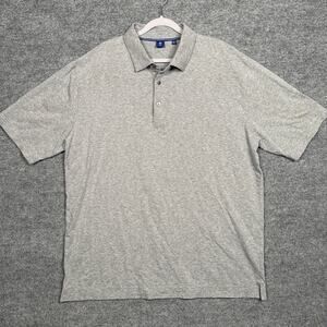 FJ FootJoy Mens‎ Size XXL Dots Golf Polo Shirt Gray Performance Short Sleeves